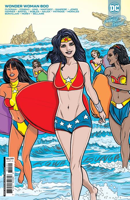 WONDER WOMAN #800 COVER G MICHAEL ALLRED SWIMSUIT CARD STOCK VARIANT