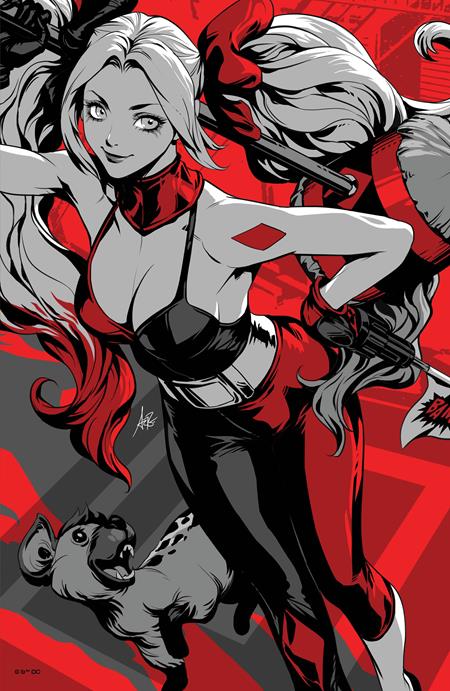 HARLEY QUINN: BLACK + WHITE + REDDER #1 (OF 6) COVER F STANLEY ARTGERM LAU FOIL VARIANT