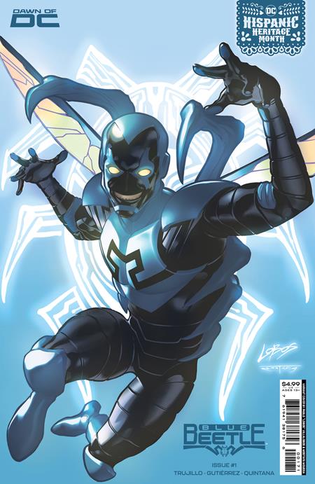 BLUE BEETLE #1 COVER D PABLO VILLALOBOS HISPANIC HERITAGE MONTH CARD STOCK VARIANT