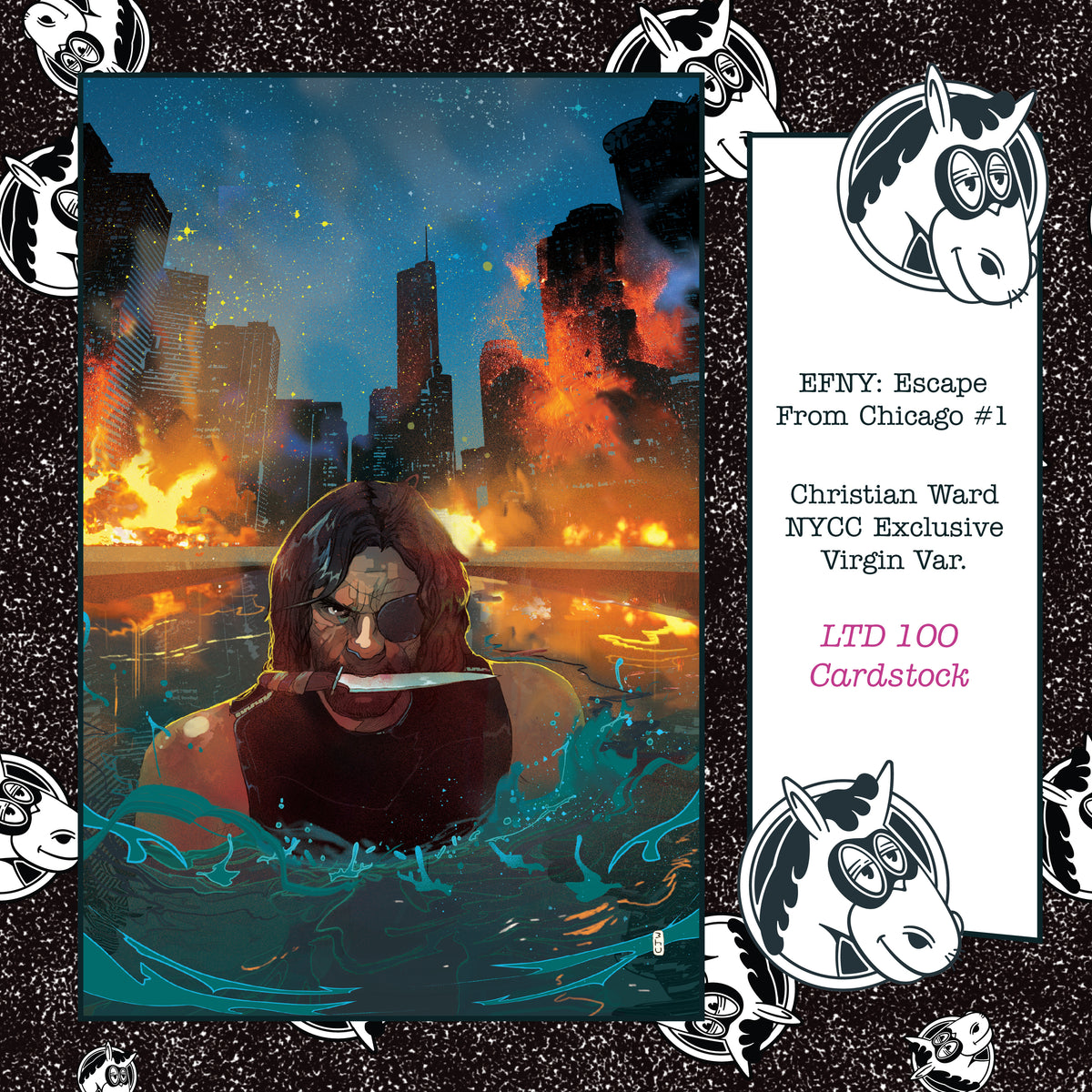 Escape From New York: Escape From Chicago #1 Christian Ward LTD 100 NYCC Exclusive Virgin Cardstock Variant