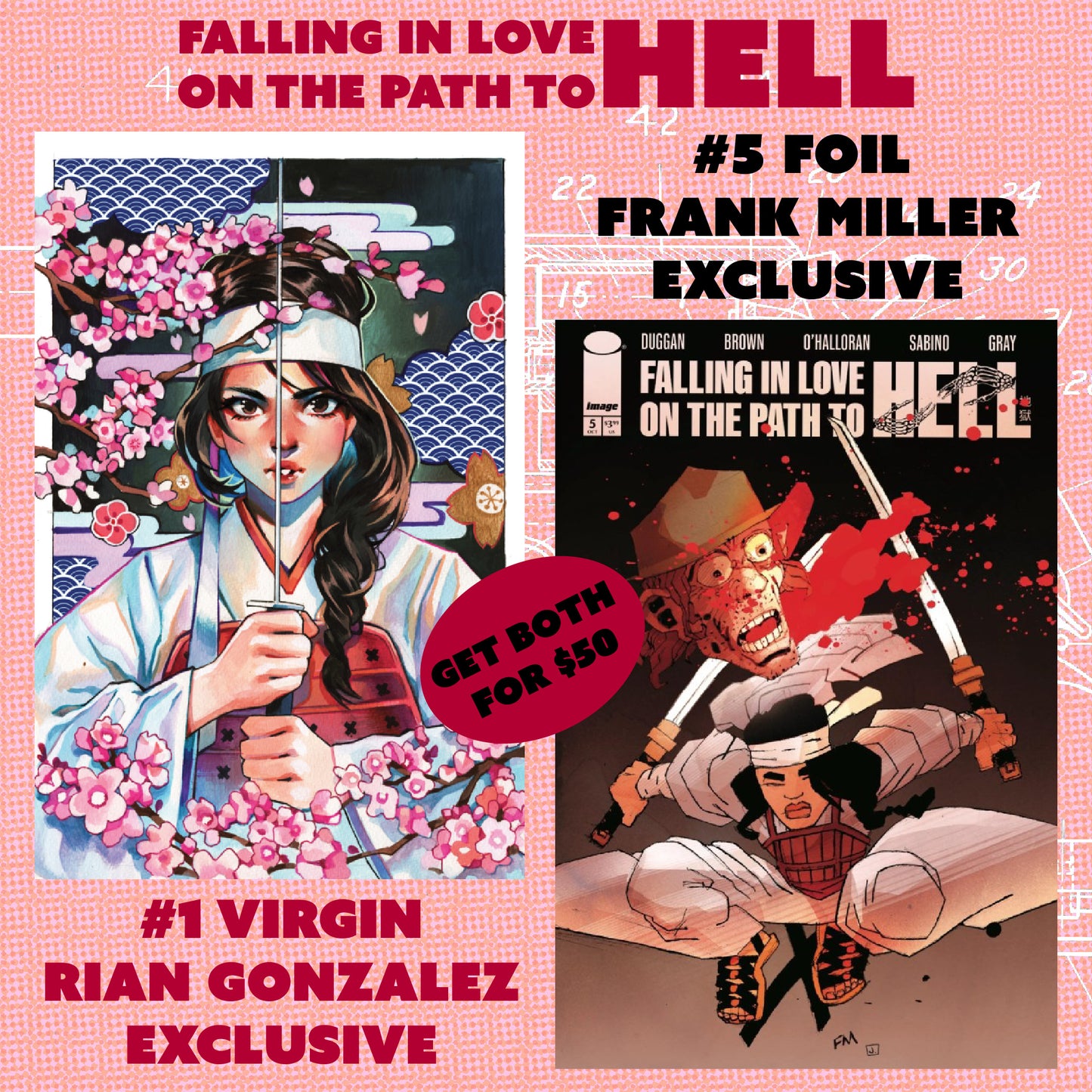 Falling In Love On The Path To Hell #1 & #5 Exclusive 2-Pack Bundle LTD 500