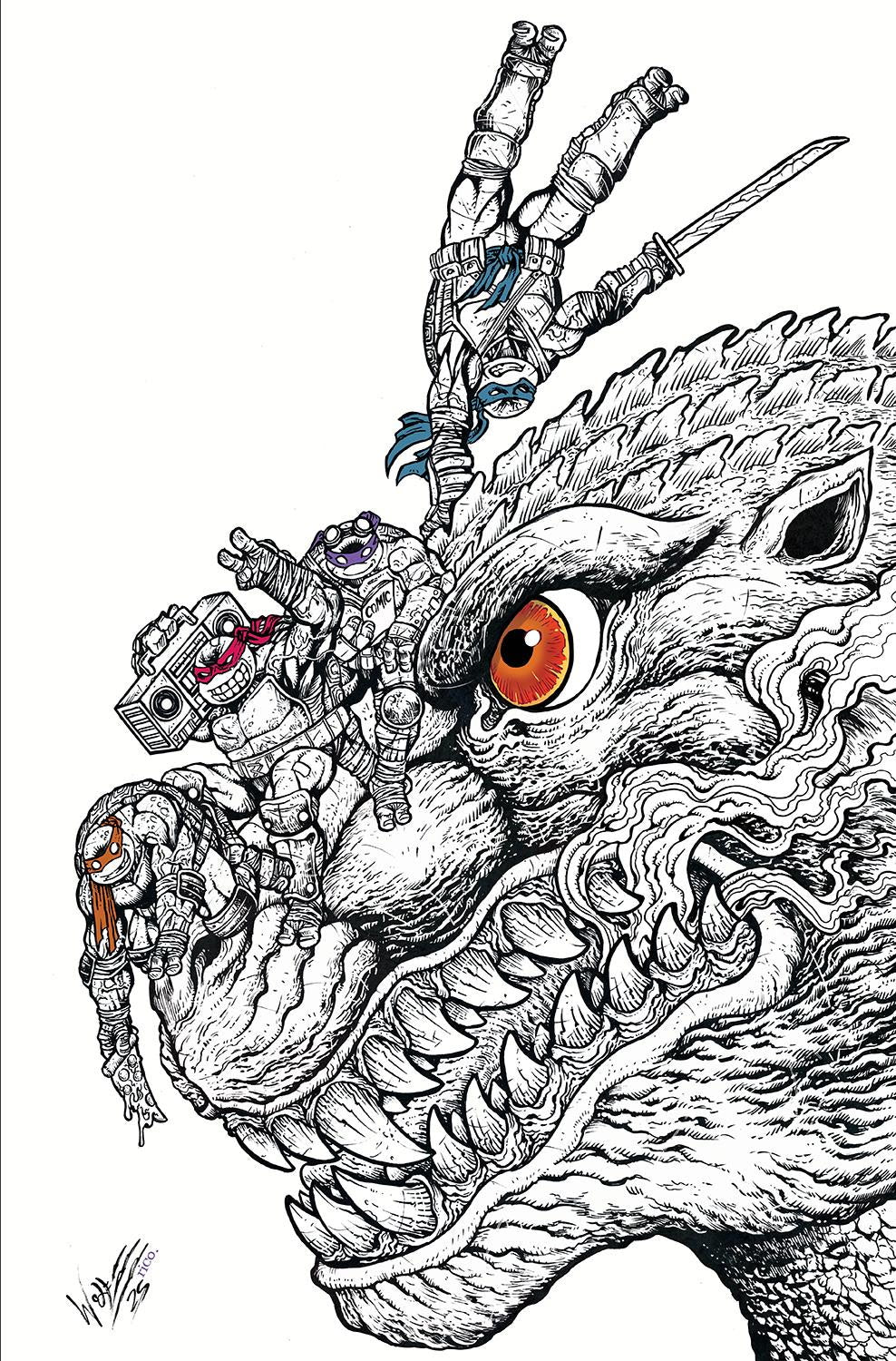 Teenage Mutant Ninja Turtles x Godzilla #1 Maria Wolf Exclusive 2