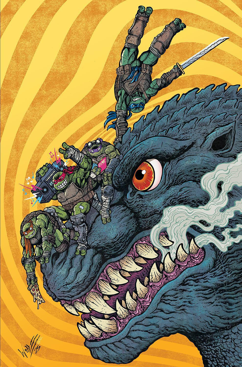 Teenage Mutant Ninja Turtles x Godzilla #1 Maria Wolf Exclusive 2