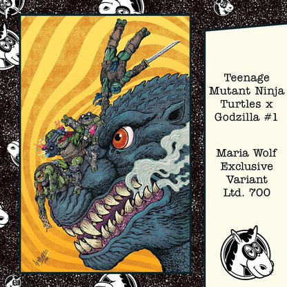 Teenage Mutant Ninja Turtles x Godzilla #1 Maria Wolf Exclusive 2-Pack