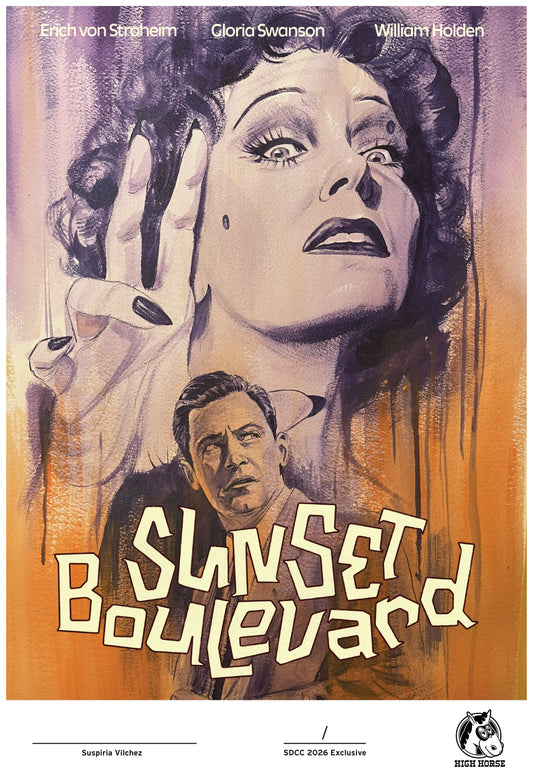 Sunset Boulevard 75th Anniversary Suspiria Vilchez 13 x 19 Limited Timed Charity Print
