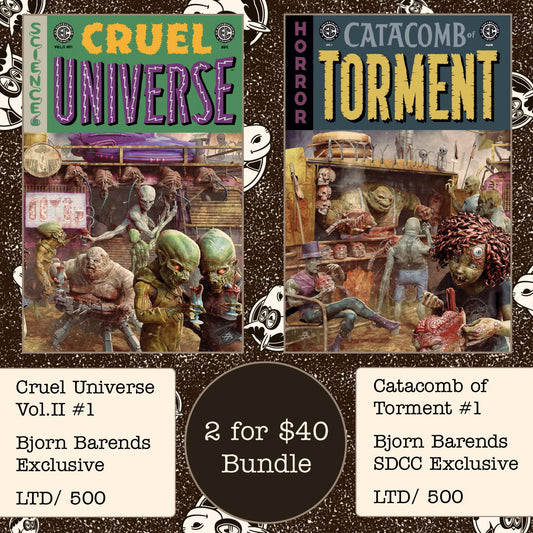 Catacomb of Torment #1 & Cruel Universe Vol. 2 #1 Bjorn Barends Exclusive 2-Pack Set