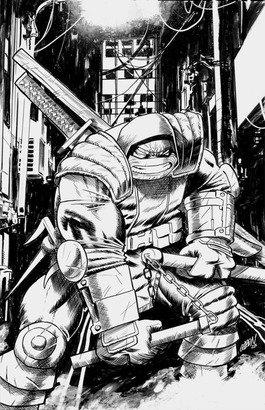 TEENAGE MUTANT NINJA TURTLES: THE LAST RONIN - LOST YEARS #5 COVER B JUAN GEDEON EXCLUSIVE B&W VIRGIN VARIANT [SIGNATURE OPTIONS AVAILABLE]