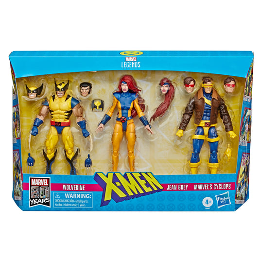 Marvel Legends Series X-Men Wolverine, Jean Grey, and Cyclops 3-Pack